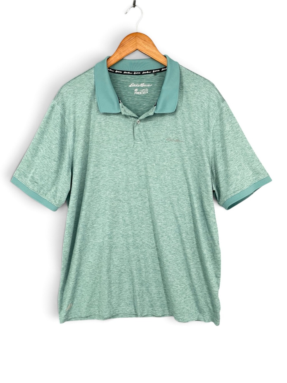 Eddie Bauer Motion FreeDry Performance Polo Shirt Sage Heather Size XL